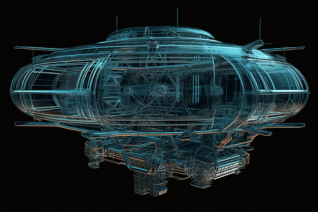 未来飞行车辆3D模型图片