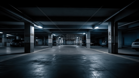 黑暗的停车场图片