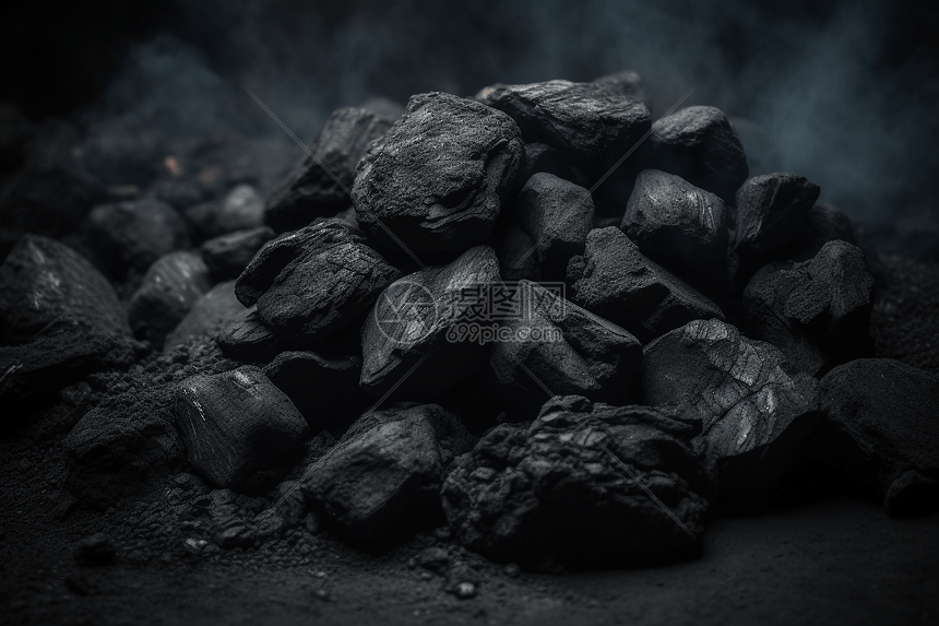 一堆黑煤图片