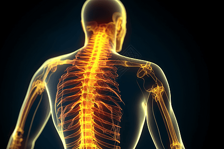 人体脊椎背景图片