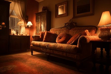 室内客厅沙发3D渲染图背景图片