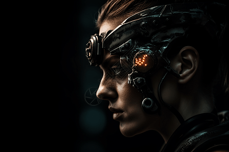 未来智能半机械人图片