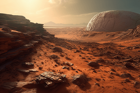 火星地面坑坑洼洼图片