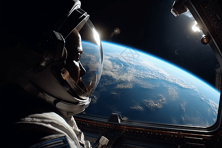 宇航员从空间站欣赏地球的景色图片