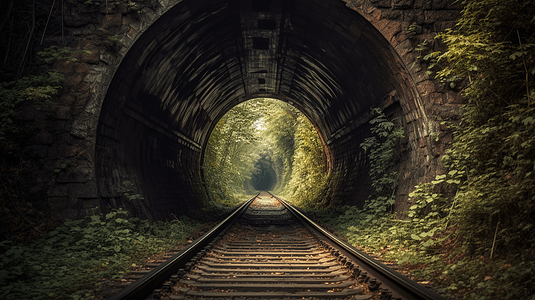 铁路隧道的照片背景图片