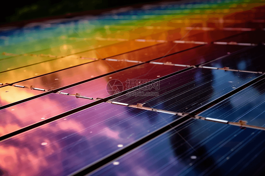 太阳能板的特写图片
