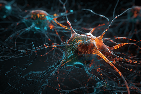 神经元传输技术背景图片