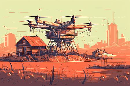 无人机辅助农业图片