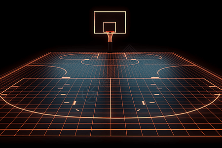 科技感透视=线条篮球场图片