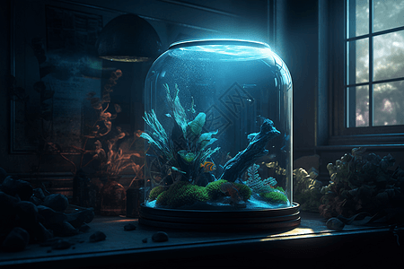 鱼缸玻璃罩图片