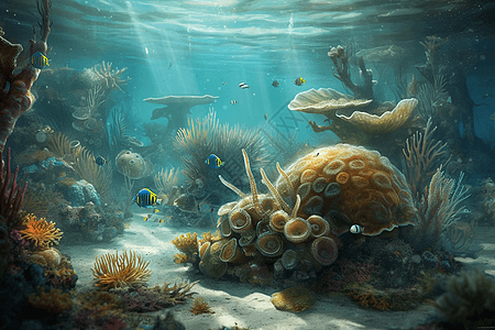 海洋生物风格的海底世界图片