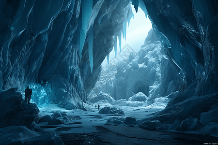 冰冻的洞穴图片