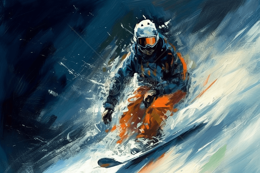 单板滑雪运动图片