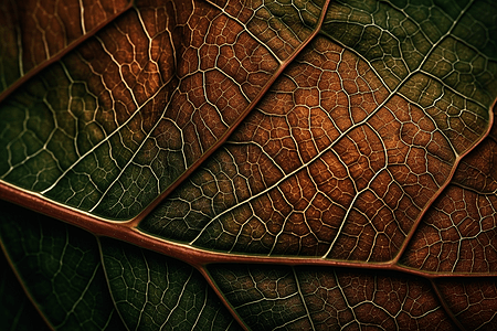 叶子表面纹理的宏观图片
