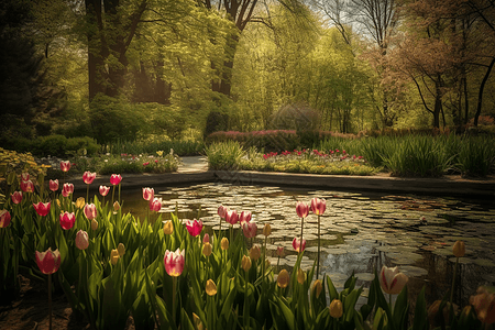 郁金香花园图片