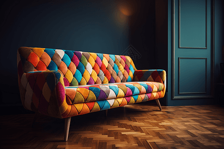 彩色沙发的客厅图片