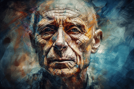 一个老年男子的肖像图片