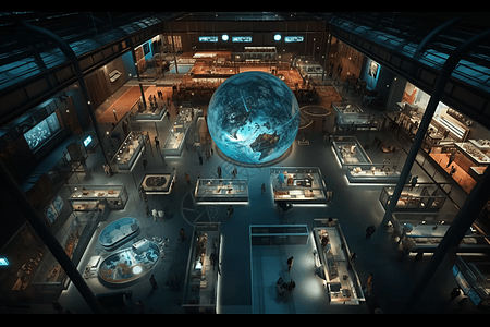 科学博物馆空间和宇宙高清图片