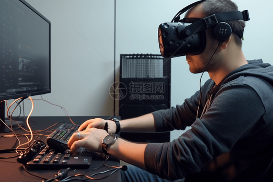 VR眼镜虚拟现实体验图片