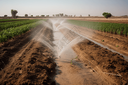 干旱地区节水灌溉系统图片