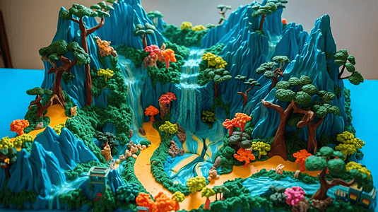 山地丛林玩具模型图片
