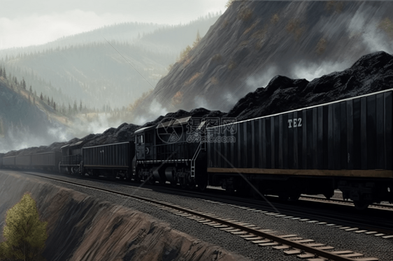 运煤的火车图片