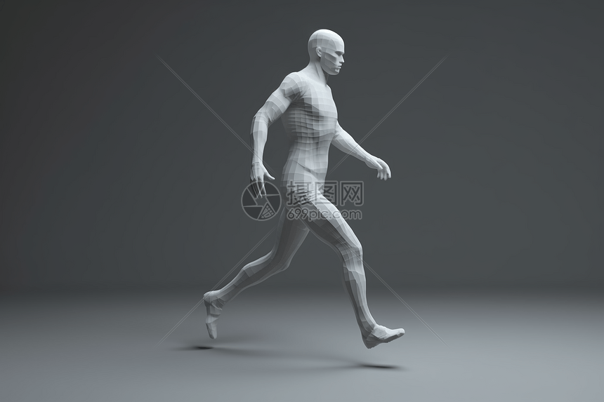 行走的3D人物模型图片素材-正版创意图片600038957-摄图网
