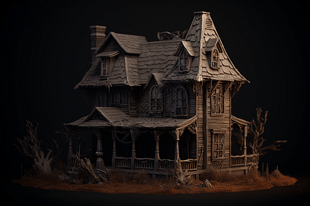 幽灵般的鬼屋模型图片