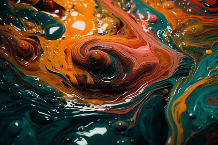 彩色液体抽象漩涡图片