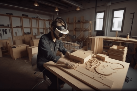 工匠使用VR工具图片