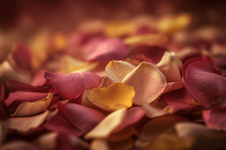散落的玫瑰花瓣背景图片