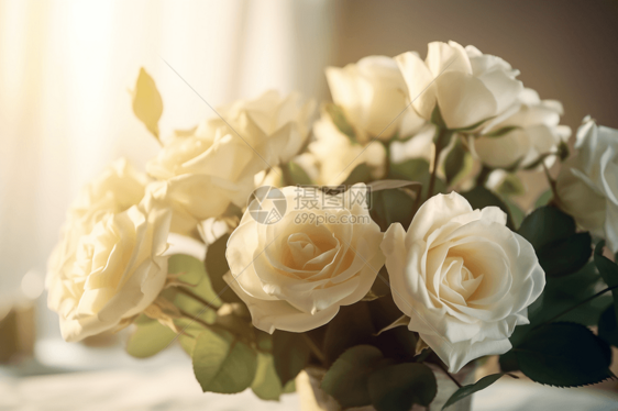 白色玫瑰花朵图片