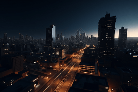 夜晚的城市图片