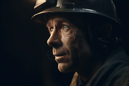 戴着头盔的煤矿工人背景图片