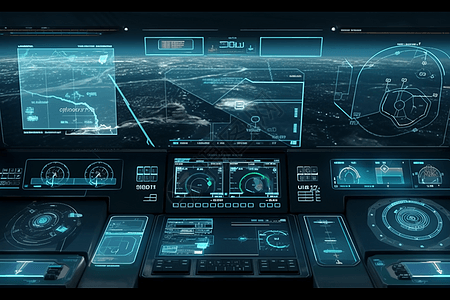 未来智能可视化显示控制台背景图片