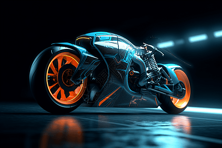 电动赛车摩托车背景图片