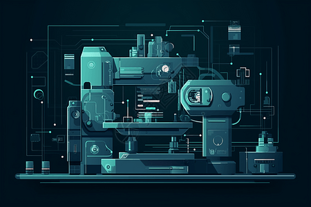 高科技的机械运作图片