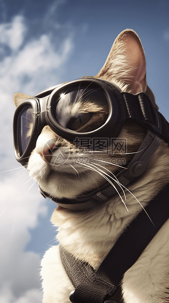 飞行员猫咪图片
