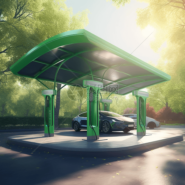 汽车太阳能充电站图片