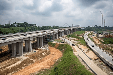 高速公路收费站背景图片