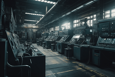 工厂车间的机器图片