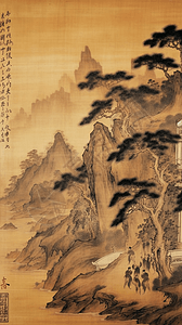 中国山林古画图片