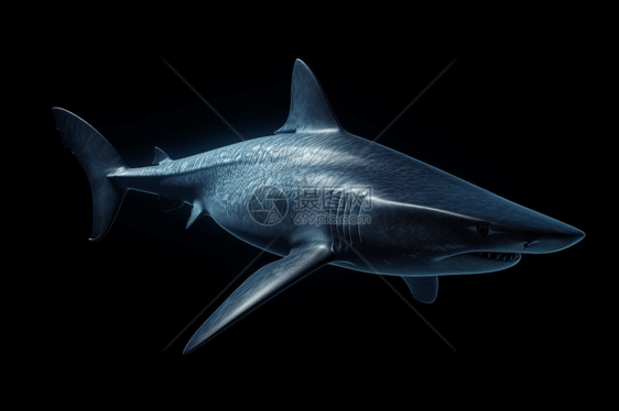 鲨鱼角度视图图片