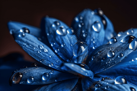 蓝色花瓣背景图片