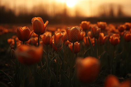 郁金香花园风景图片