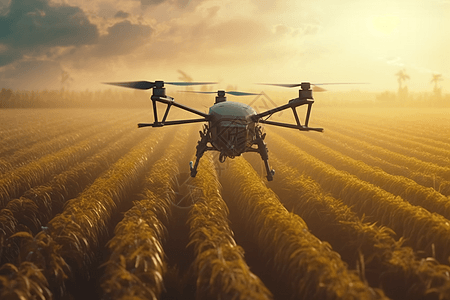 无人机在农场工作图片