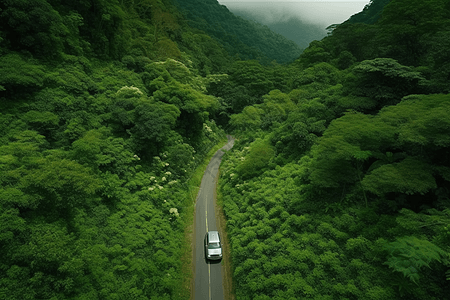 汽车山间行驶图图片