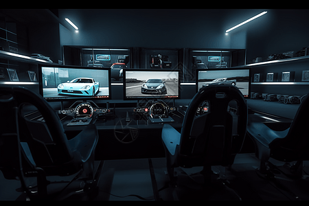 赛车模拟中的车辆选择屏幕的视图图片