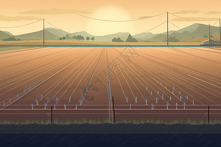 智能灌溉系统插画图片