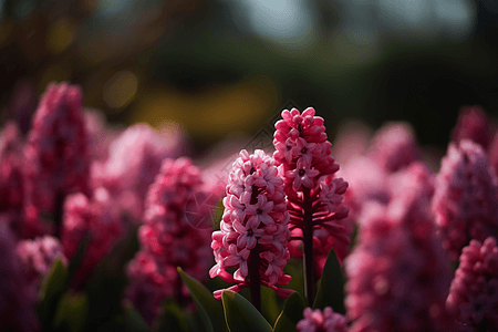 风信子花海背景图片